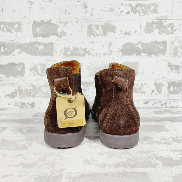New Born Eli Men's Brown Suede Round Toe Chelsea Boots D676 - Picture 4 of 10